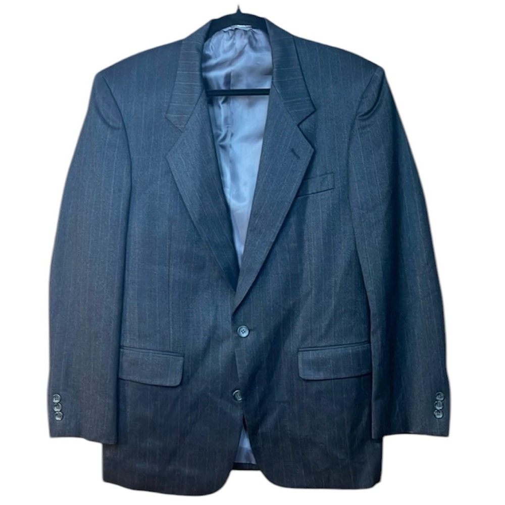 Francesco Fende Tailored for Al Weiss Blazer Suit Jacket R40 Dark Grey 2 Button